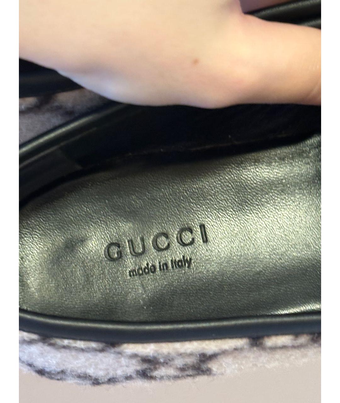 GUCCI Бежевые кожаные лоферы, фото 6