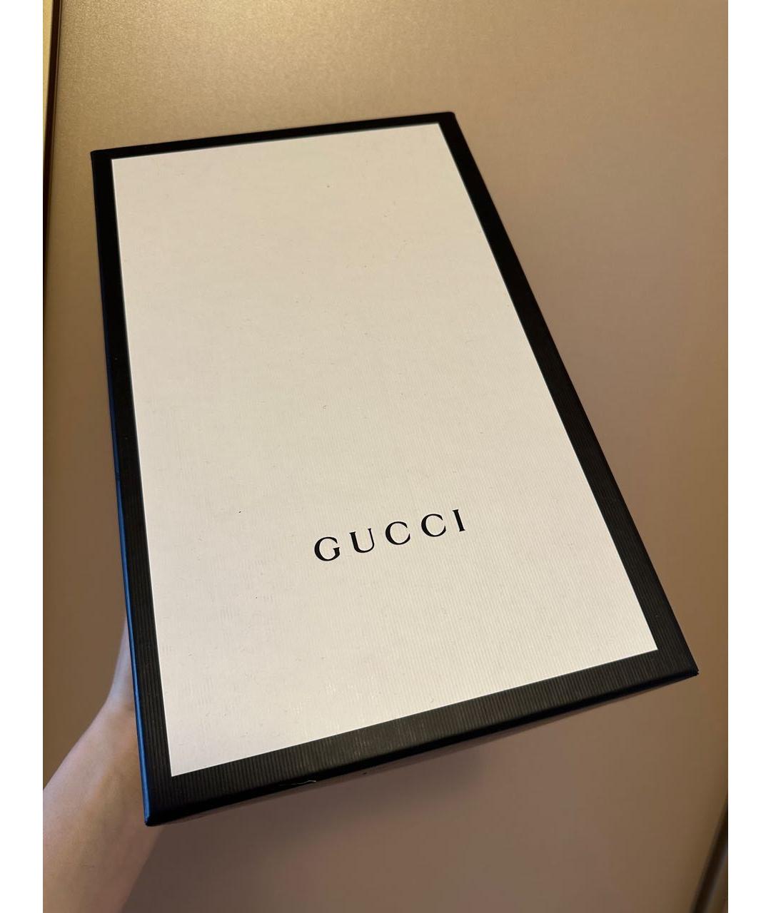 GUCCI Бежевые кожаные лоферы, фото 8
