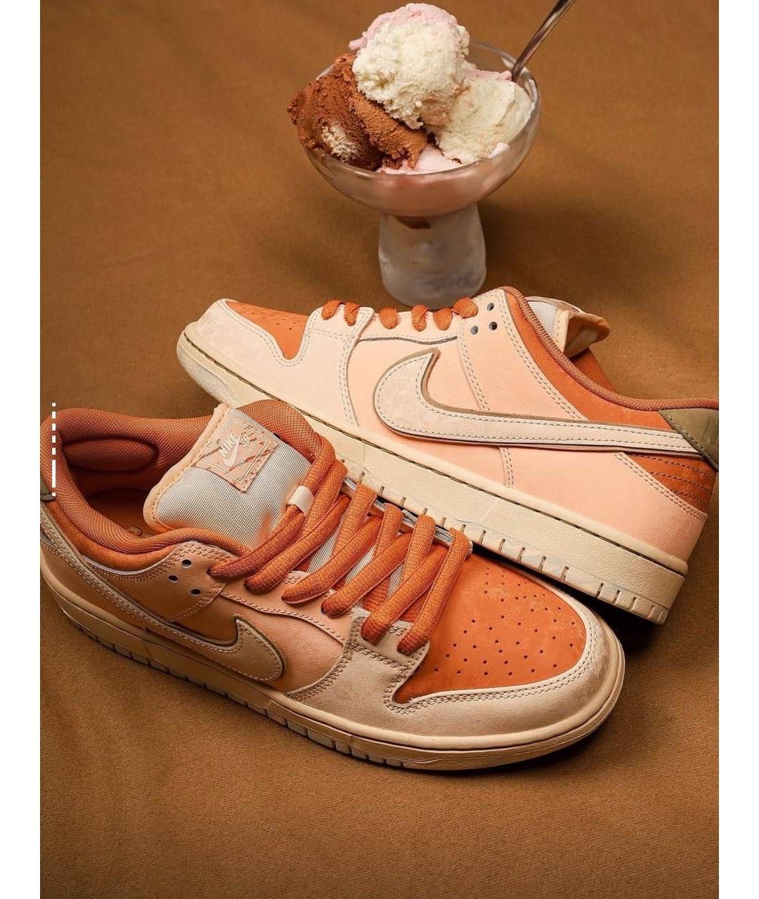 NIKE Оранжевое замшевые кеды, фото 4