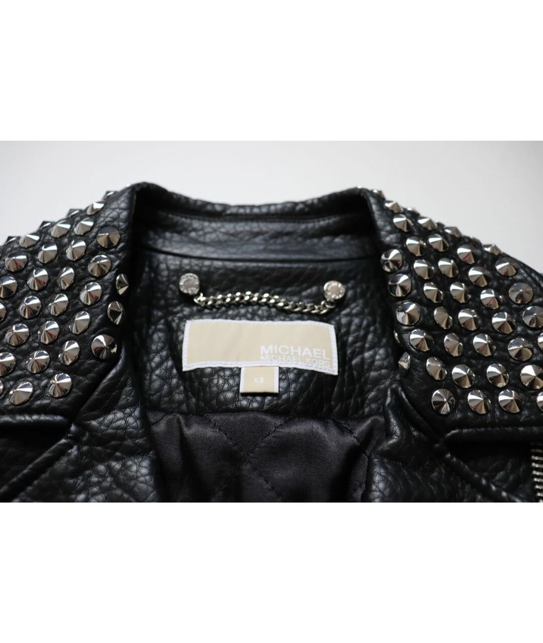 MICHAEL MICHAEL KORS Черная полиуретановая куртка, фото 3