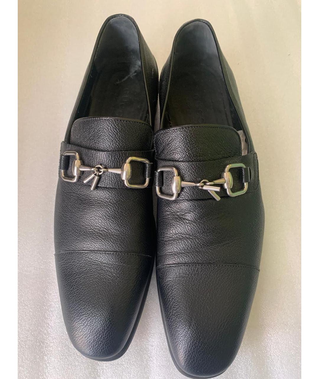GUCCI Черные кожаные лоферы, фото 3