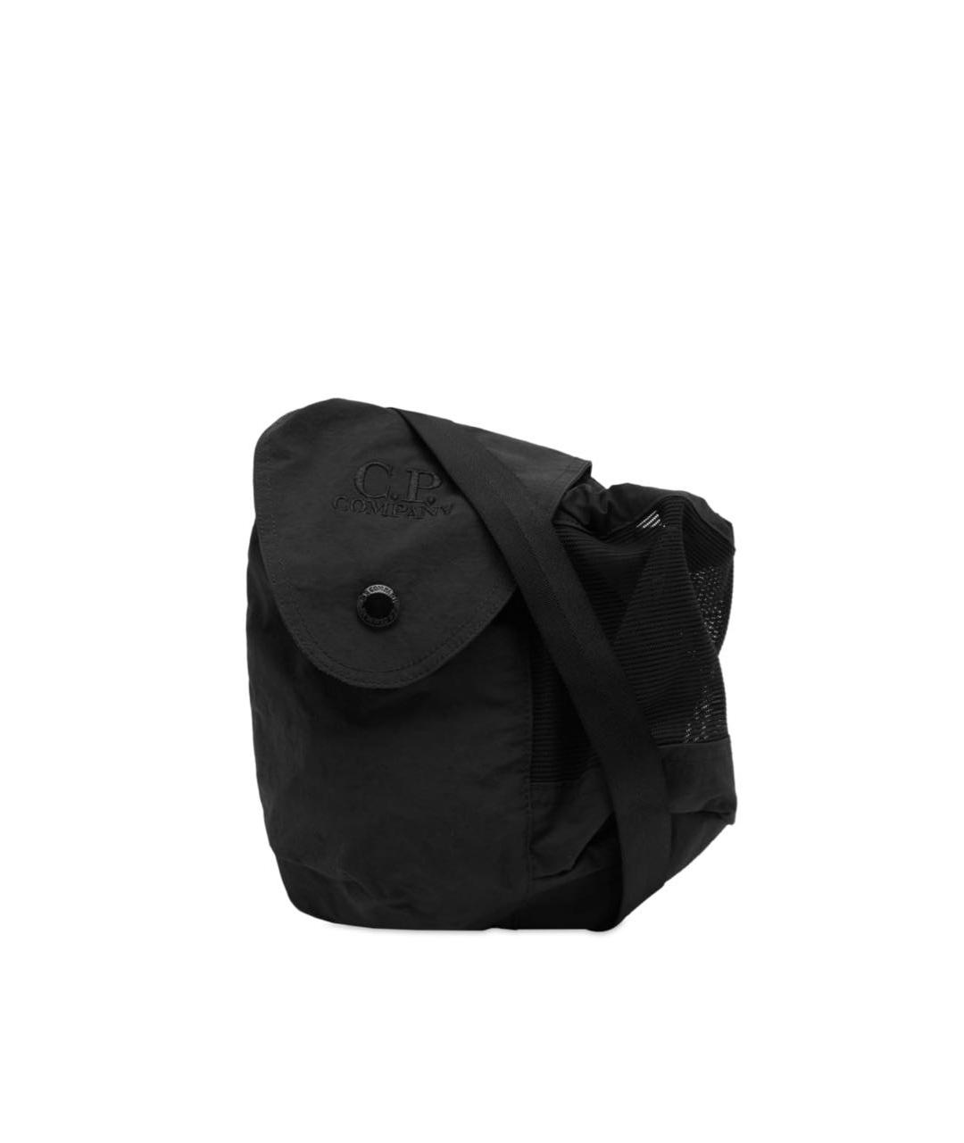 CP COMPANY Черная синтетическая сумка на плечо, фото 6