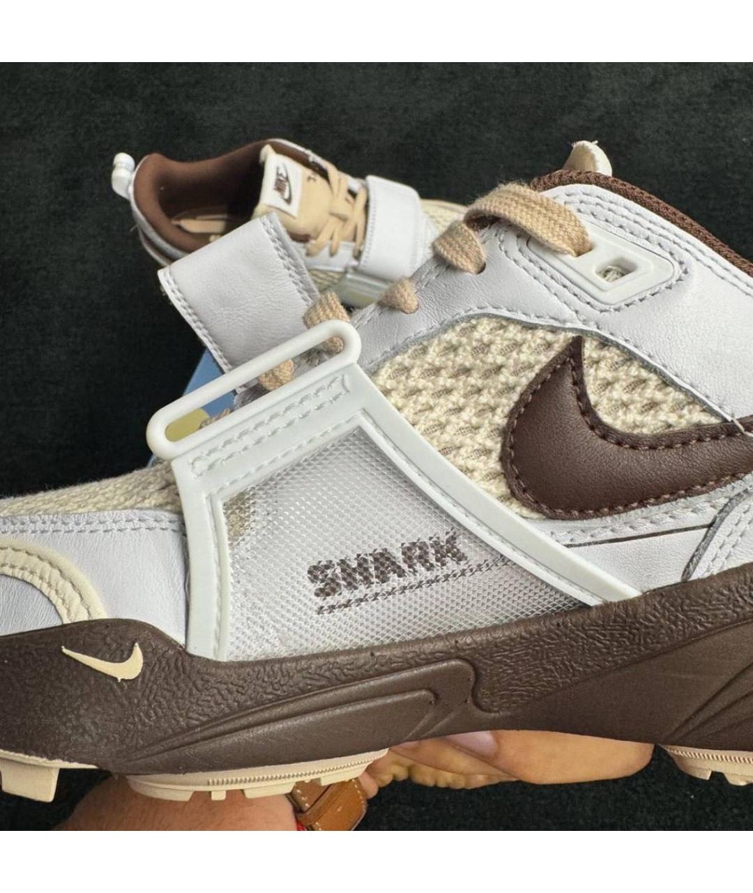 NIKE Коричневые текстильные низкие кроссовки / кеды, фото 3