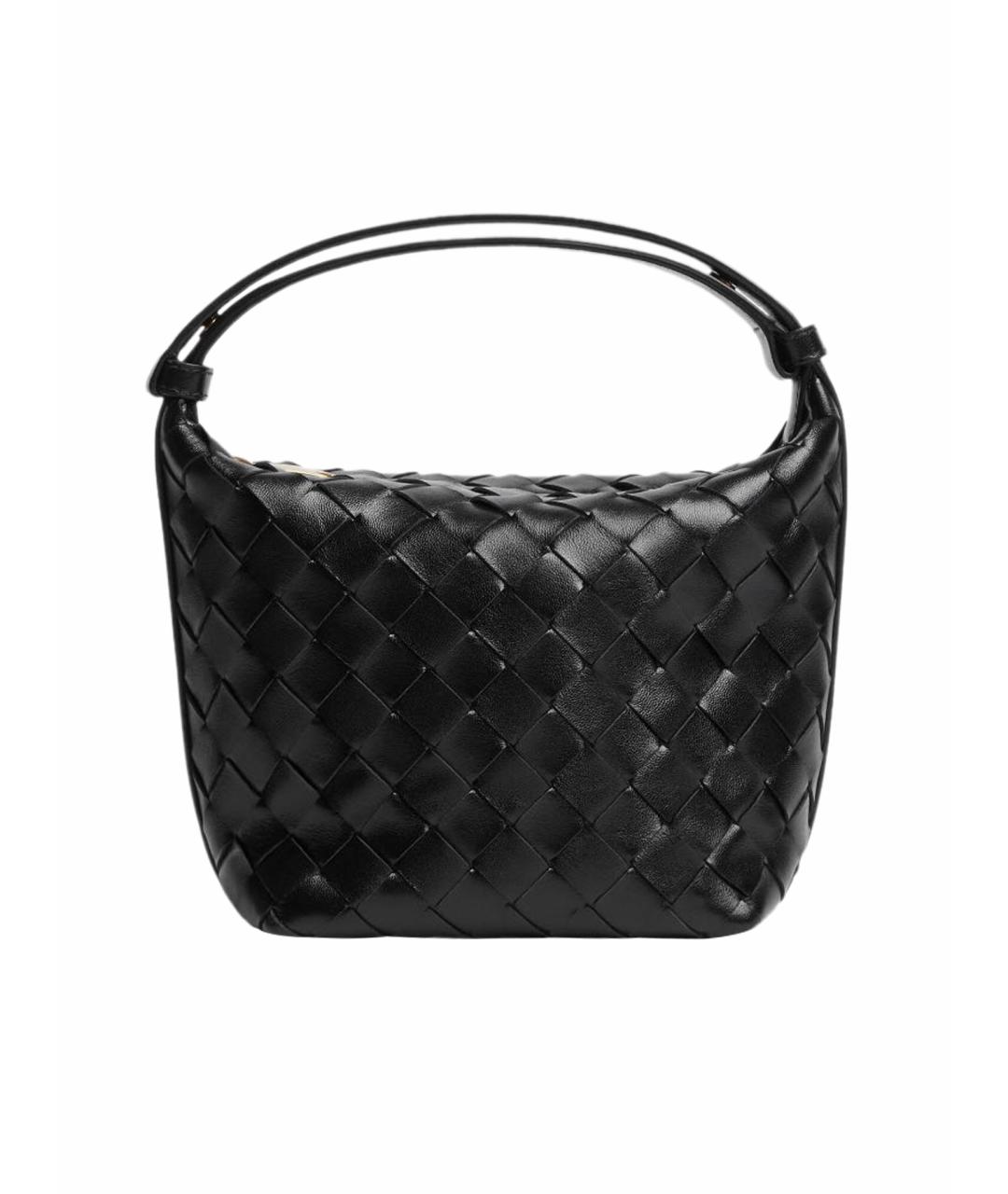 BOTTEGA VENETA Черная кожаная сумка с короткими ручками, фото 1