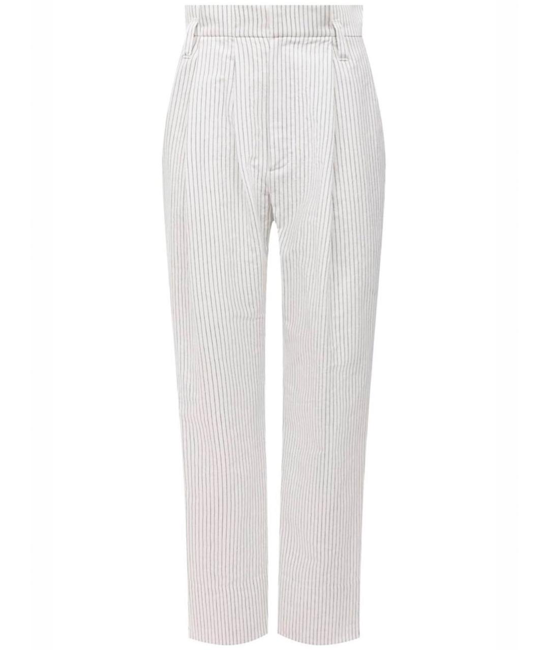 BRUNELLO CUCINELLI Белые хлопковые брюки широкие, фото 1