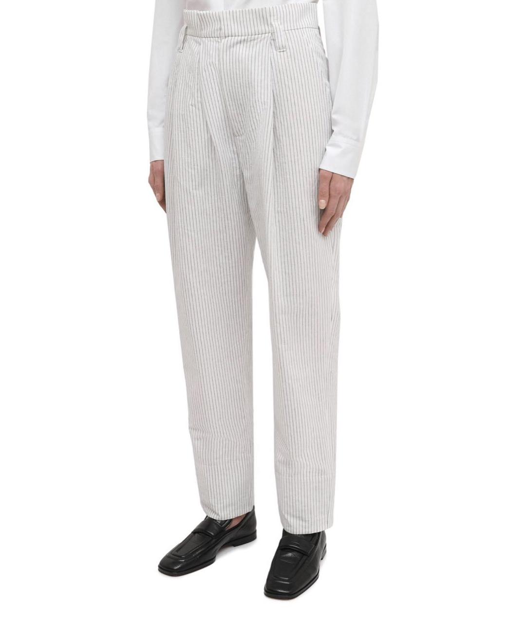 BRUNELLO CUCINELLI Белые хлопковые брюки широкие, фото 2