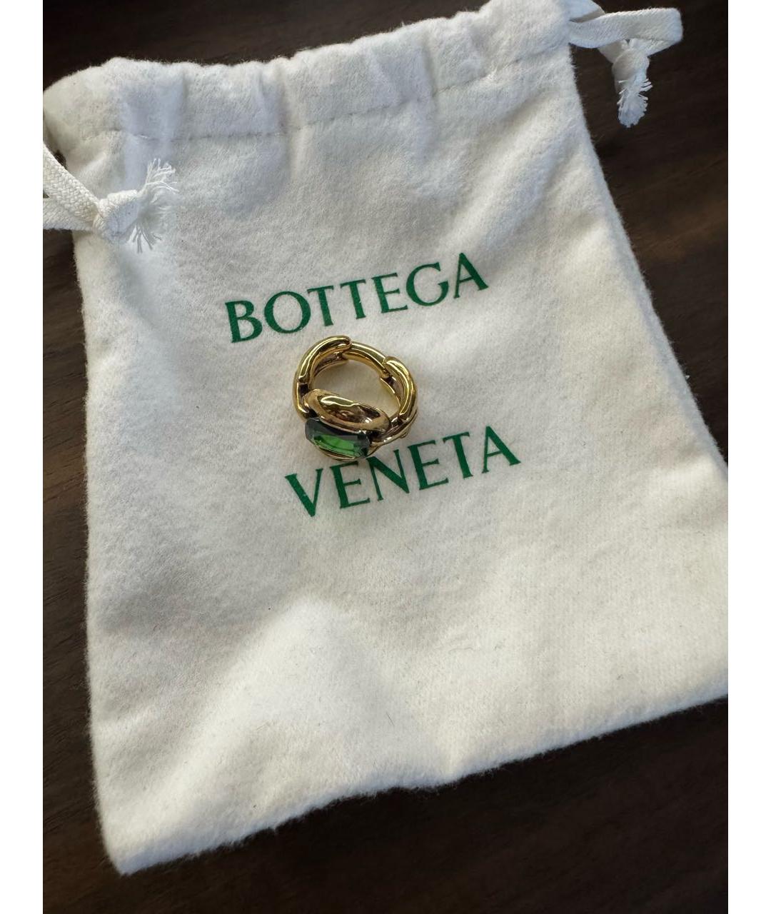 BOTTEGA VENETA Зеленые позолоченное кольцо, фото 5