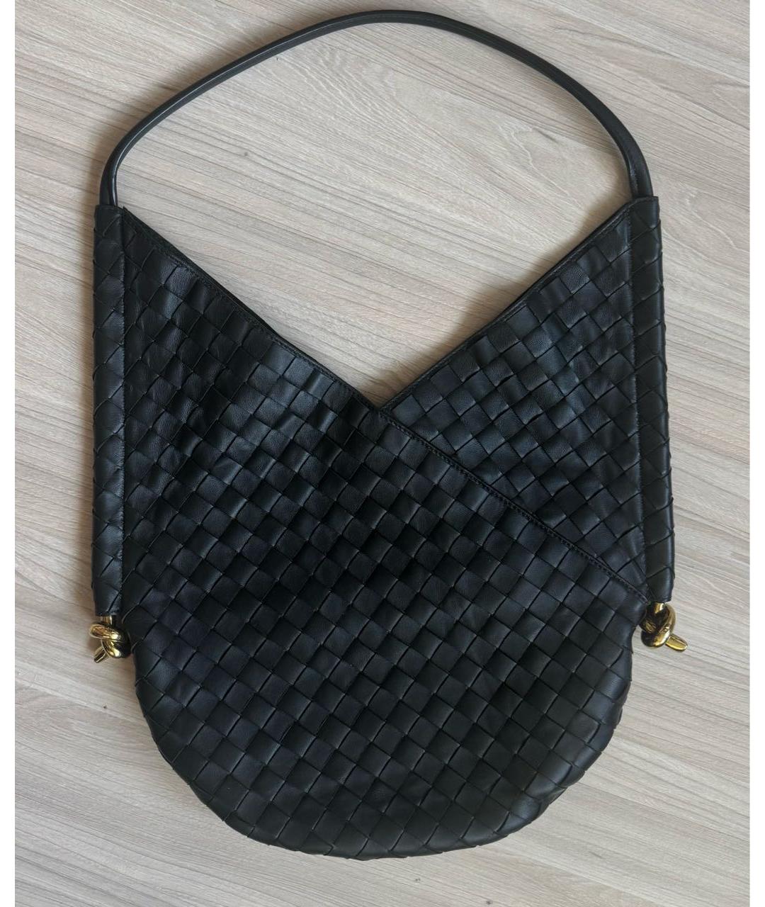 BOTTEGA VENETA Зеленая кожаная сумка тоут, фото 2