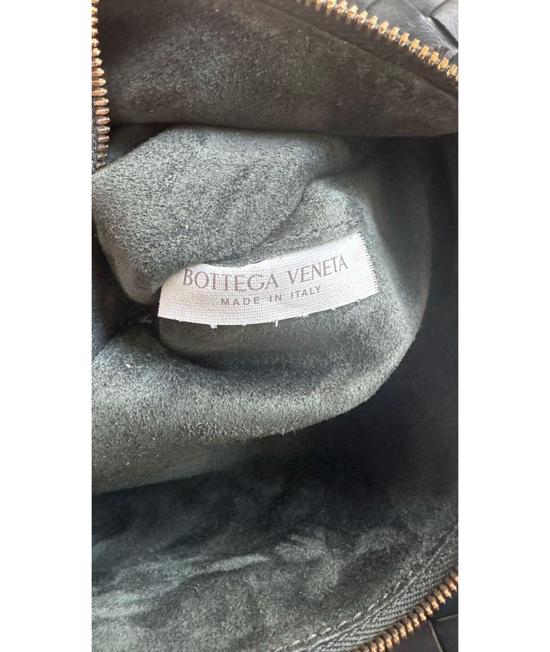 BOTTEGA VENETA Зеленая кожаная сумка тоут, фото 8