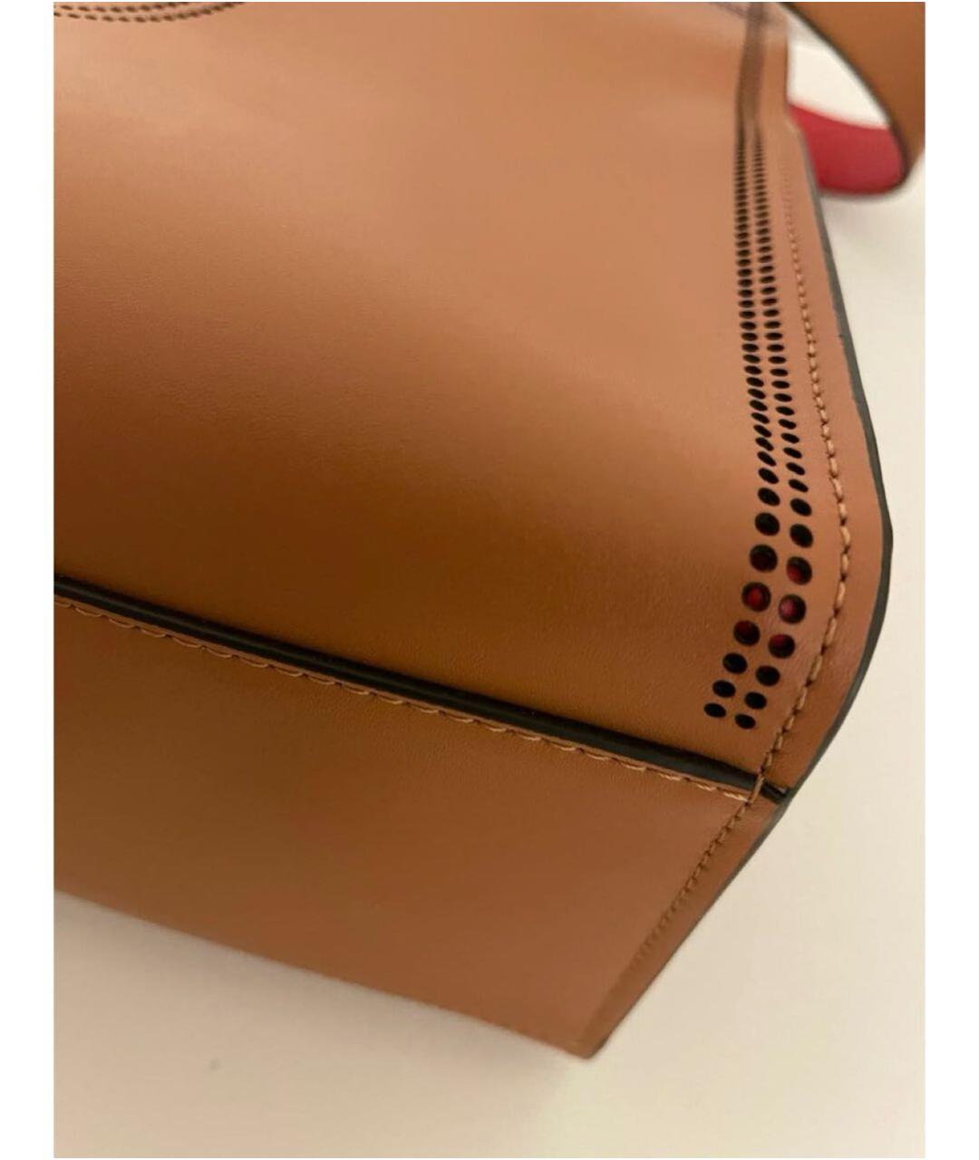 FENDI Оранжевая кожаная сумка через плечо, фото 5