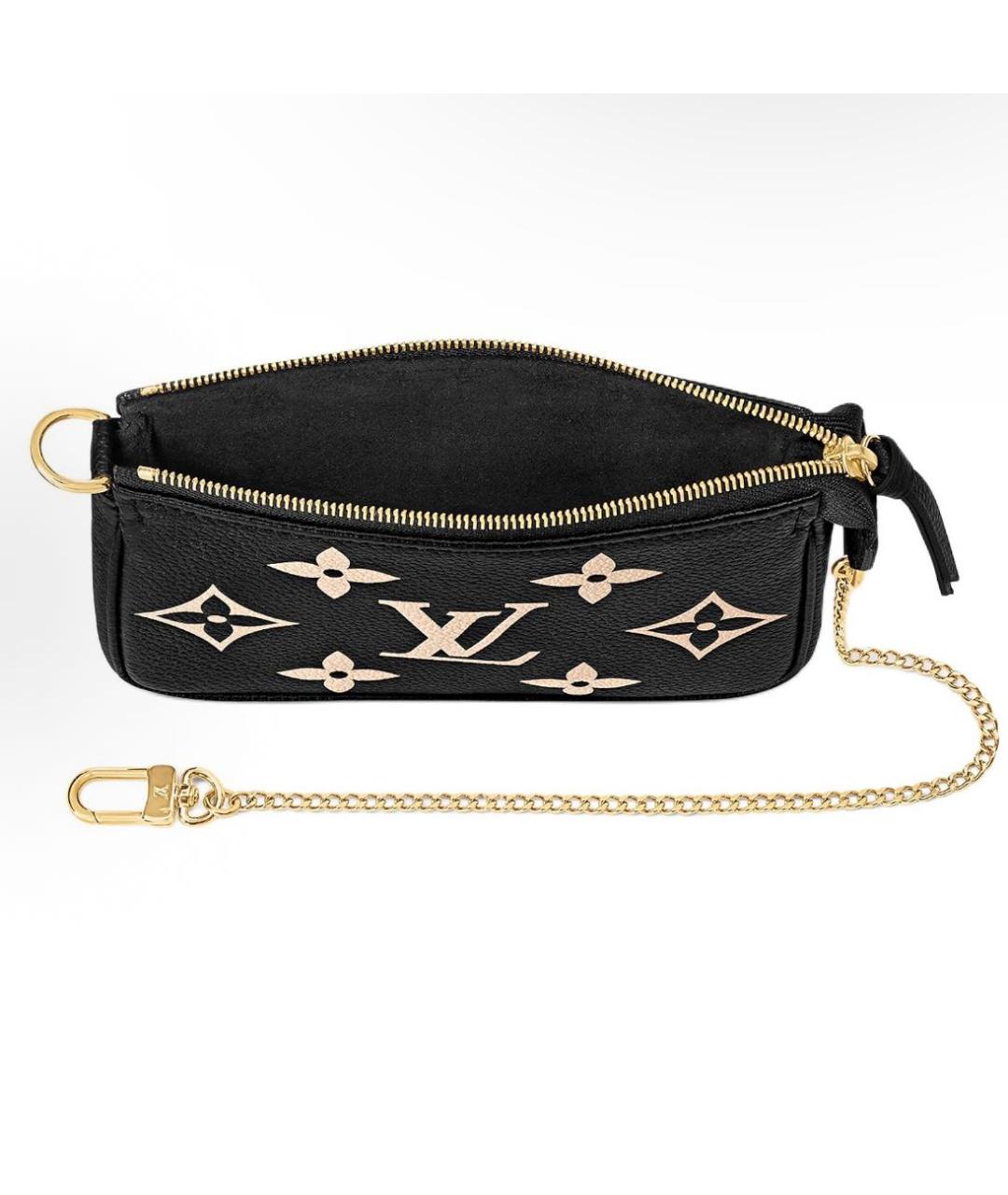 LOUIS VUITTON Черная кожаная сумка на плечо, фото 4