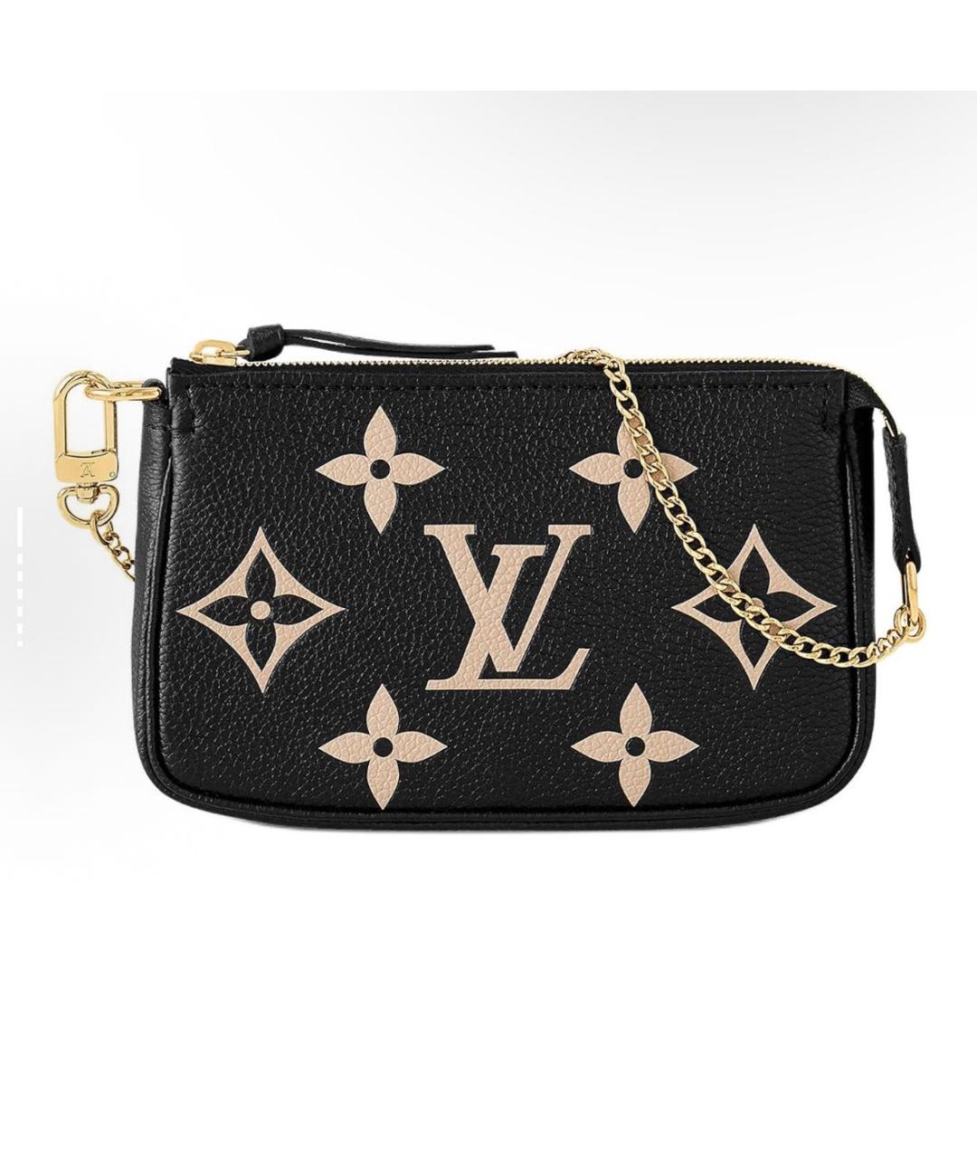 LOUIS VUITTON Черная кожаная сумка на плечо, фото 6