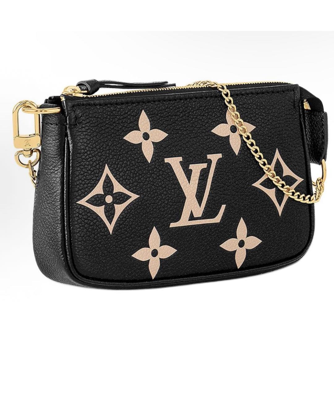 LOUIS VUITTON Черная кожаная сумка на плечо, фото 2