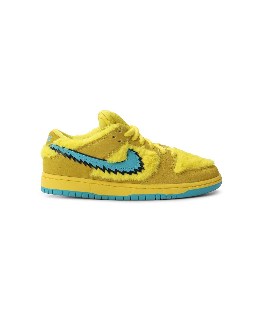 NIKE Желтые текстильные низкие кроссовки / кеды, фото 6