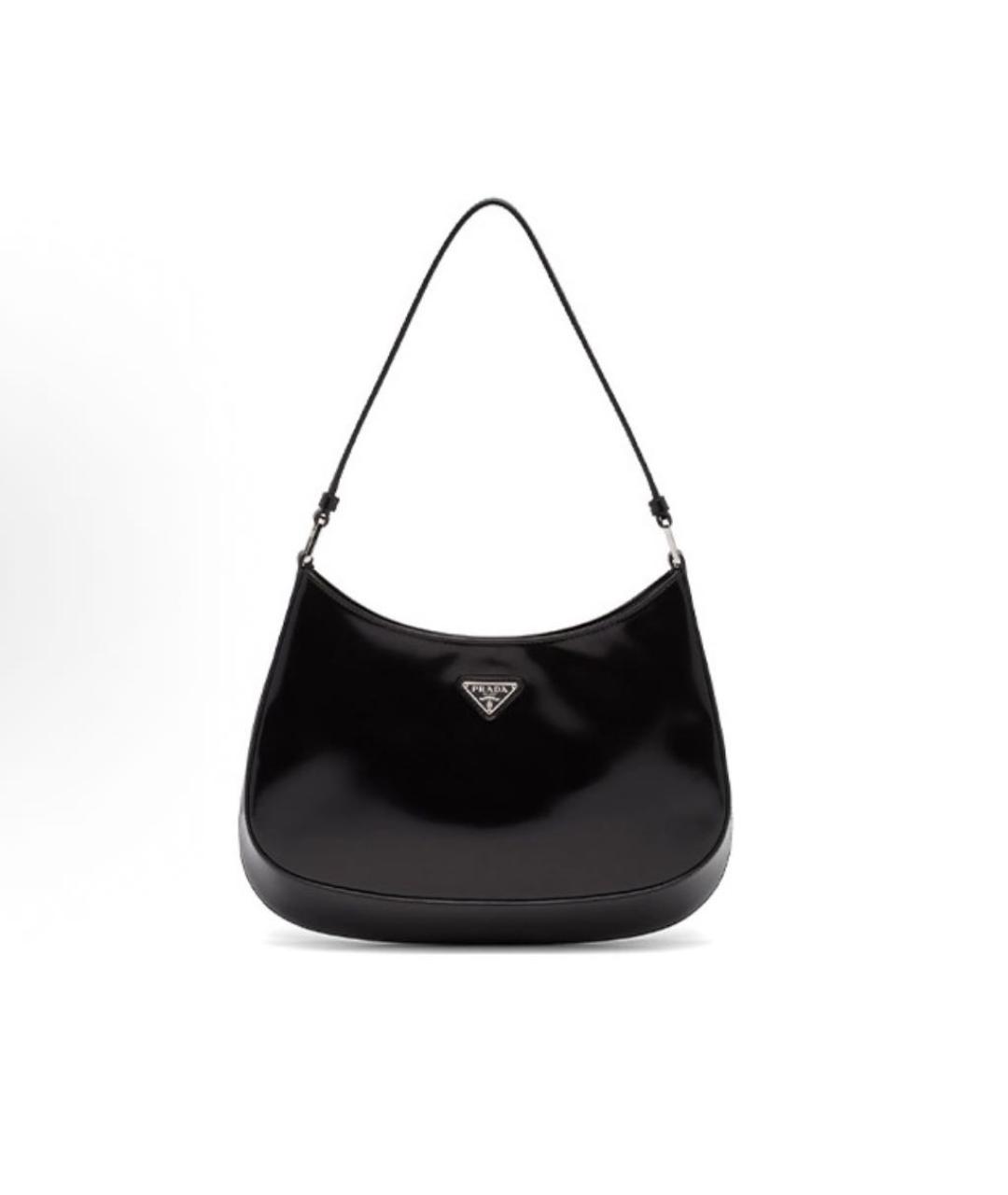 PRADA Черная сумка с короткими ручками из лакированной кожи, фото 5