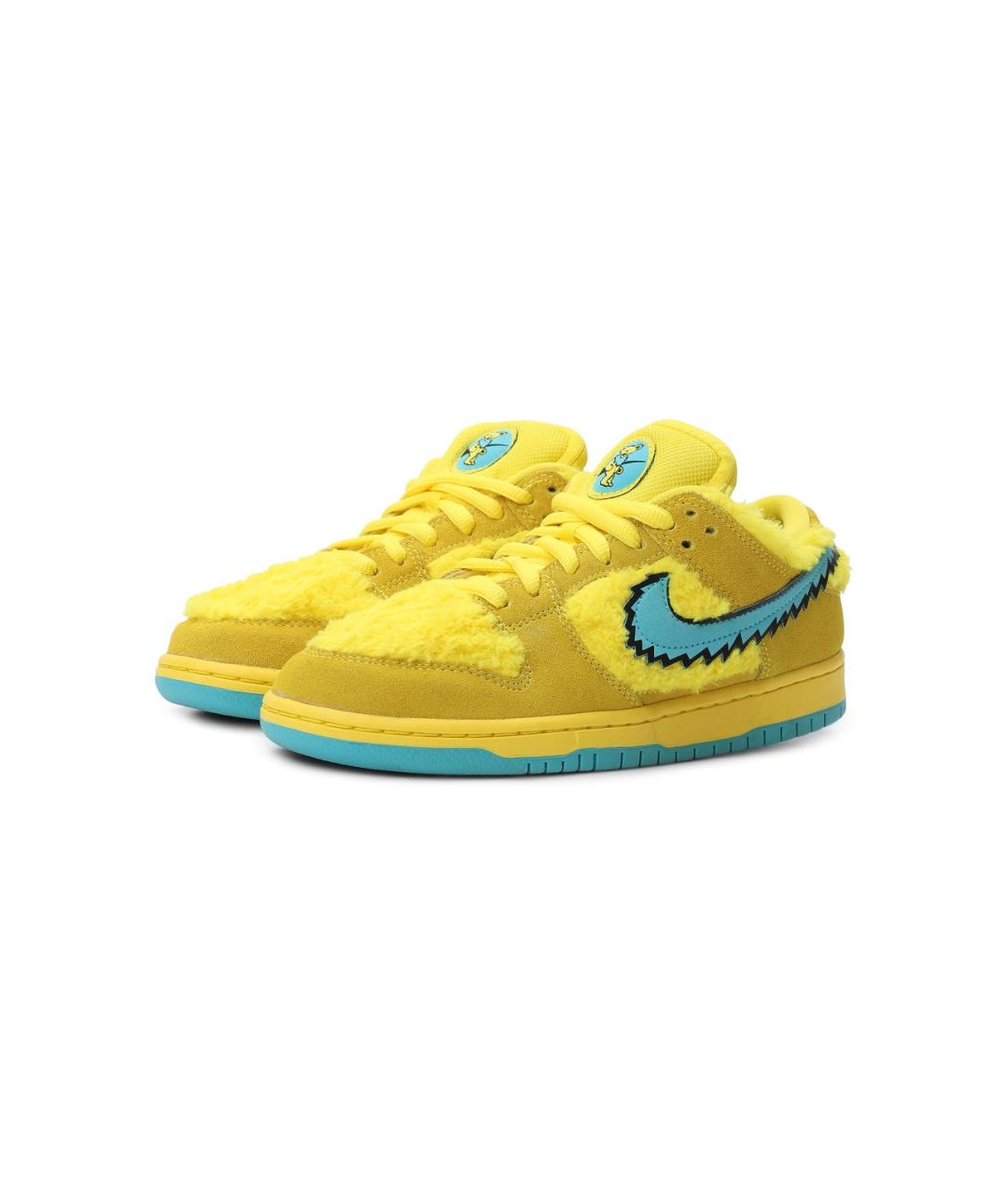 NIKE Желтые текстильные низкие кроссовки / кеды, фото 3