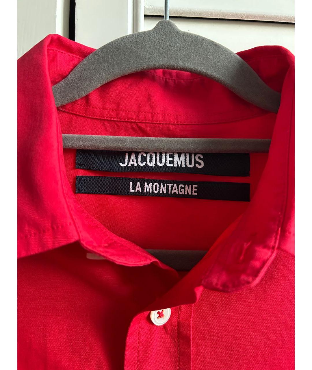 JACQUEMUS Красная хлопковая кэжуал рубашка, фото 5