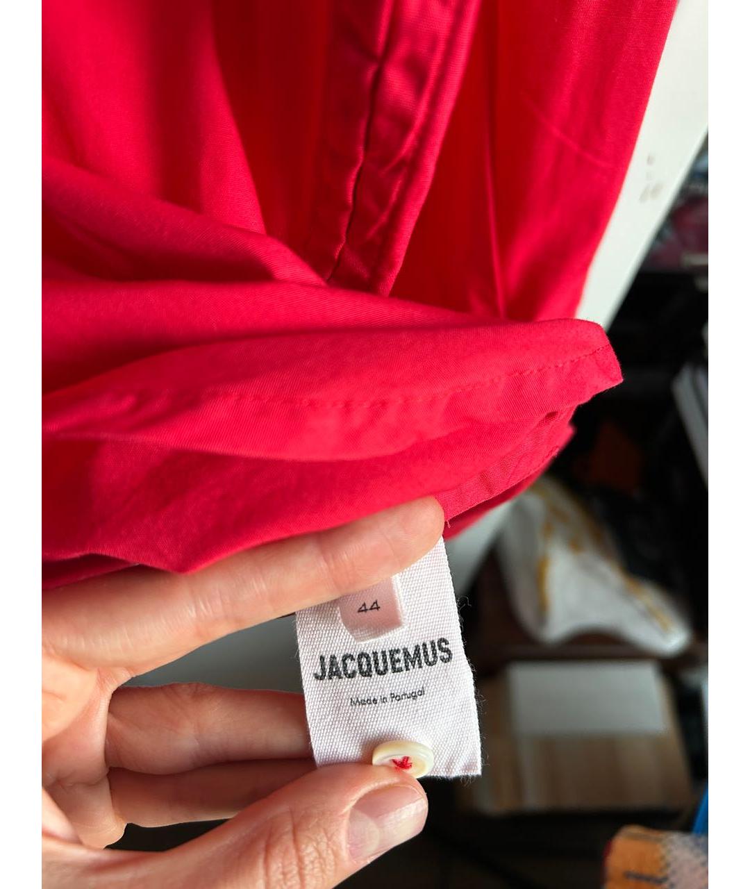 JACQUEMUS Красная хлопковая кэжуал рубашка, фото 6