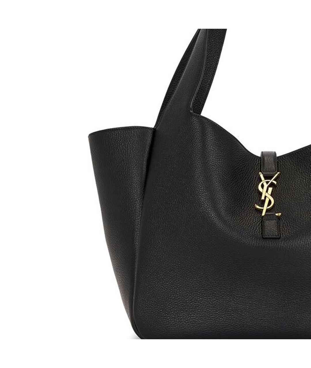 SAINT LAURENT Черная кожаная сумка через плечо, фото 3