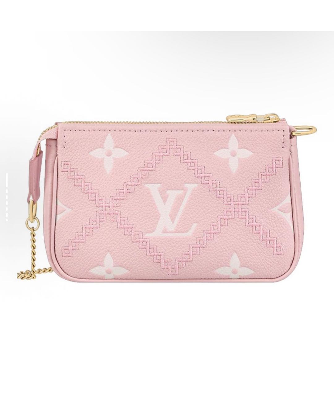 LOUIS VUITTON Розовая кожаная сумка через плечо, фото 6