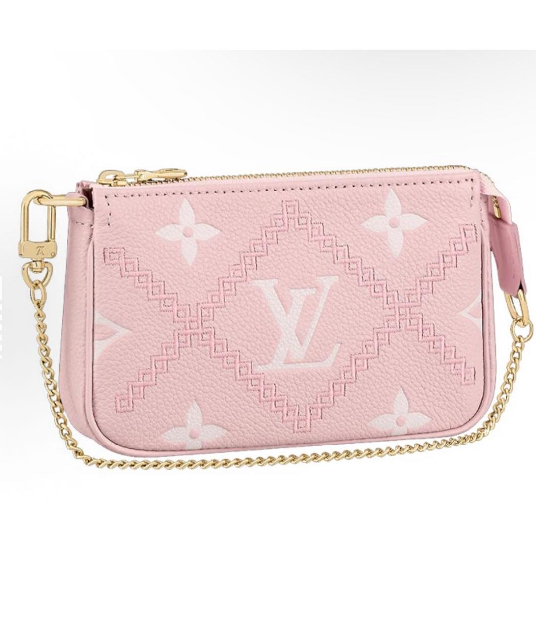 LOUIS VUITTON Розовая кожаная сумка через плечо, фото 2