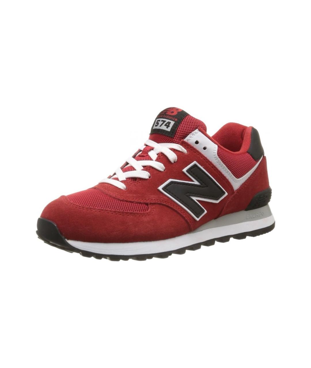 NEW BALANCE Красные замшевые низкие кроссовки / кеды, фото 2