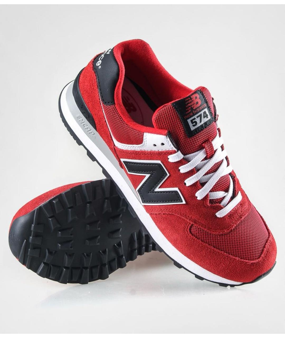 NEW BALANCE Красные замшевые низкие кроссовки / кеды, фото 5
