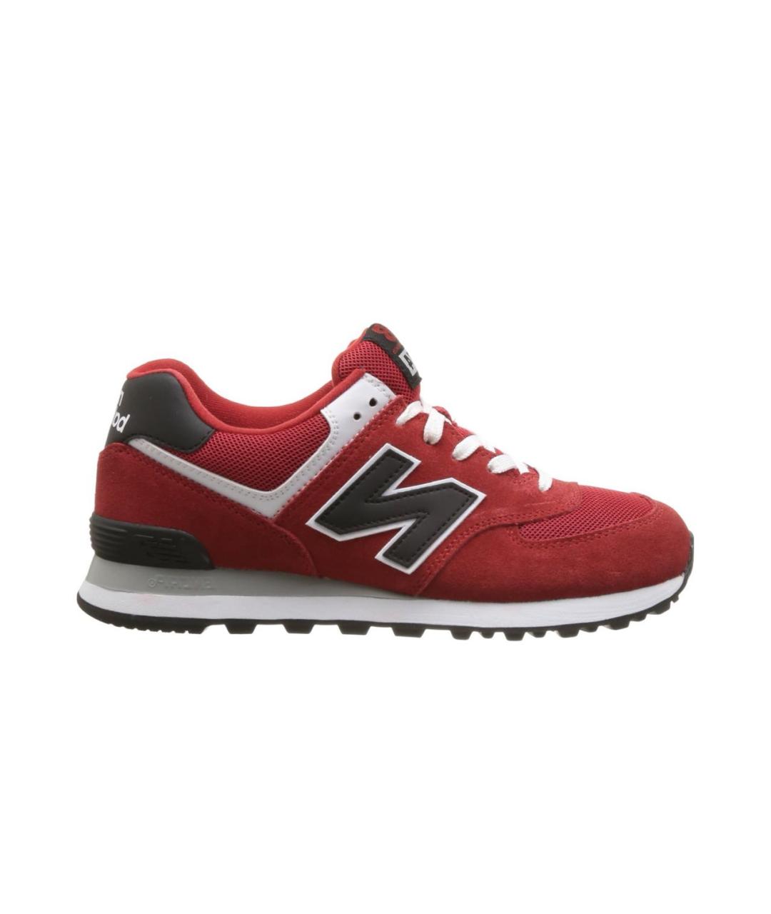 NEW BALANCE Красные замшевые низкие кроссовки / кеды, фото 1