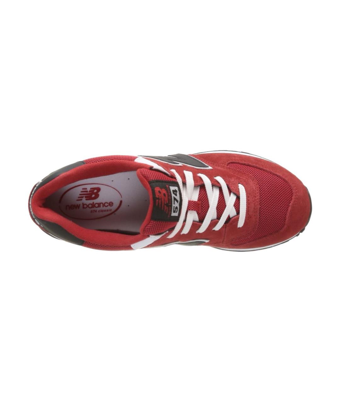 NEW BALANCE Красные замшевые низкие кроссовки / кеды, фото 3