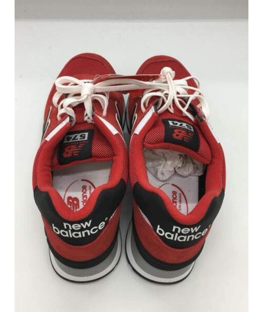 NEW BALANCE Красные замшевые низкие кроссовки / кеды, фото 8