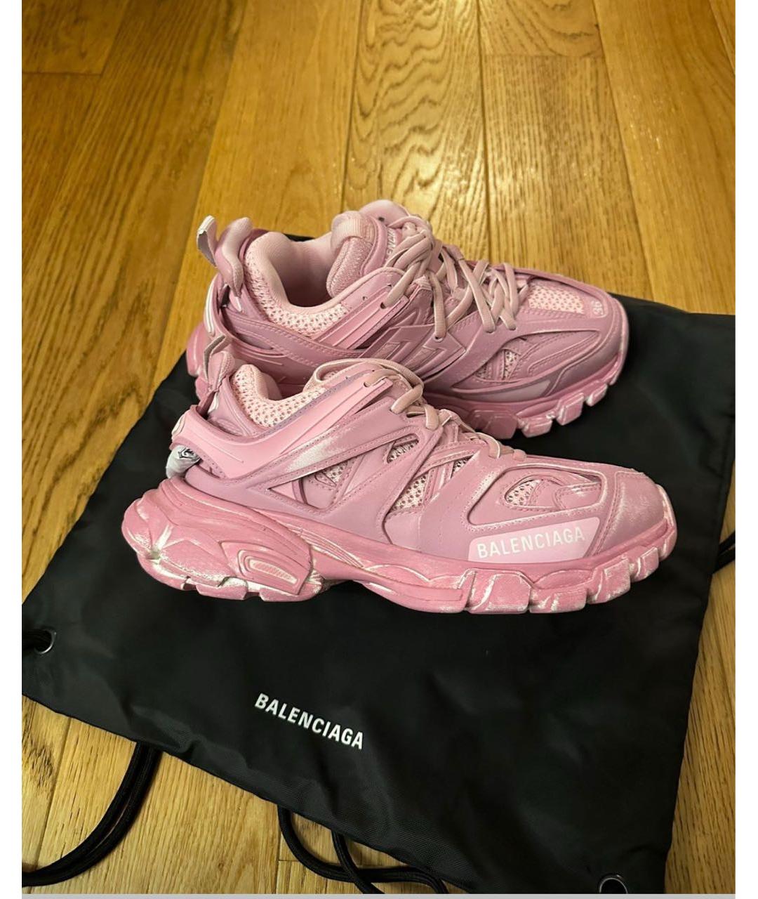 BALENCIAGA Розовые кожаные кроссовки, фото 4