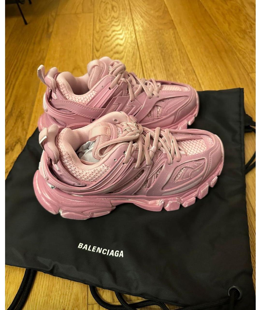 BALENCIAGA Розовые кожаные кроссовки, фото 3