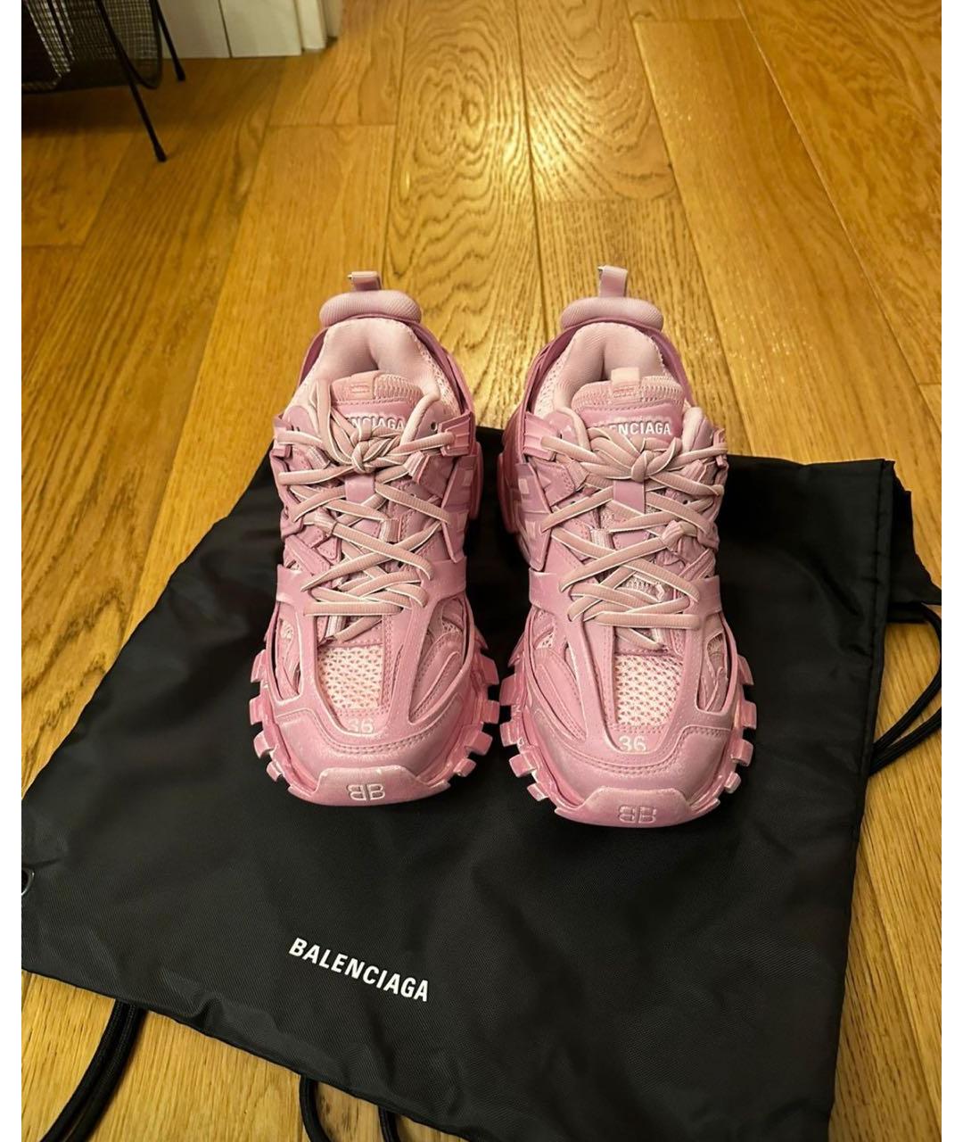 BALENCIAGA Розовые кожаные кроссовки, фото 2