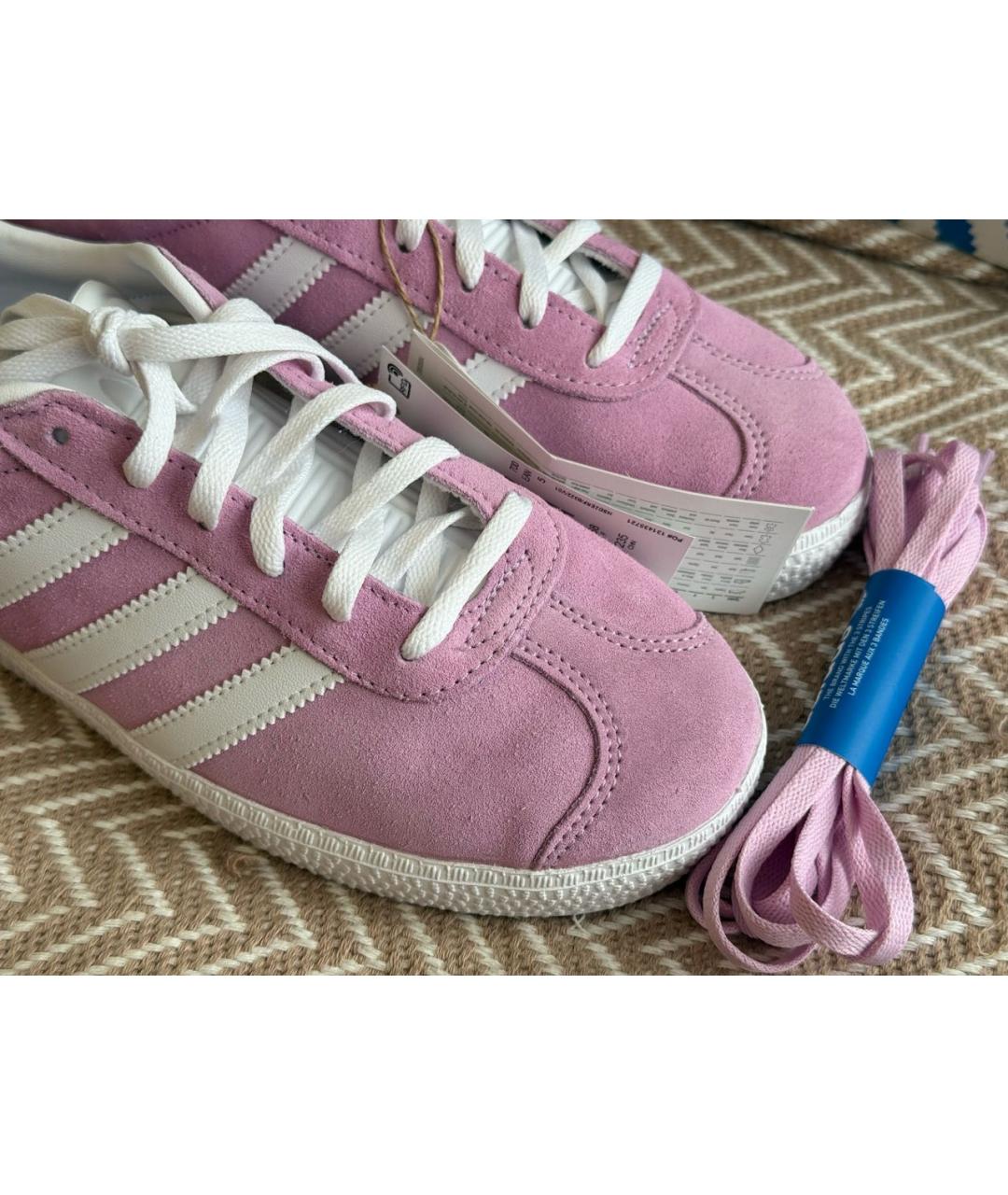 ADIDAS Розовые замшевые кроссовки, фото 9