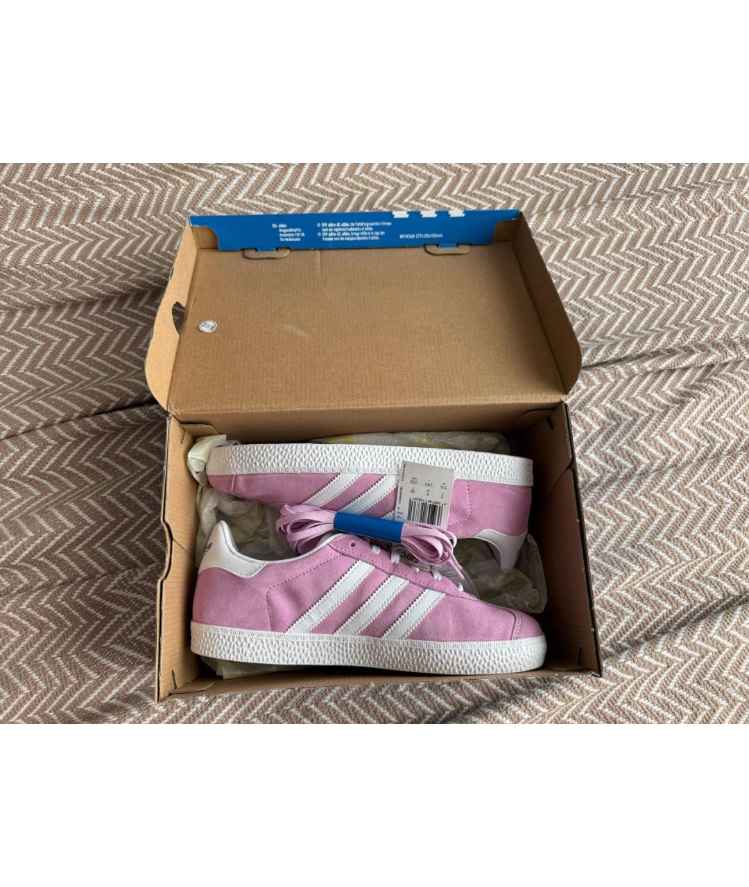 ADIDAS Розовые замшевые кроссовки, фото 6