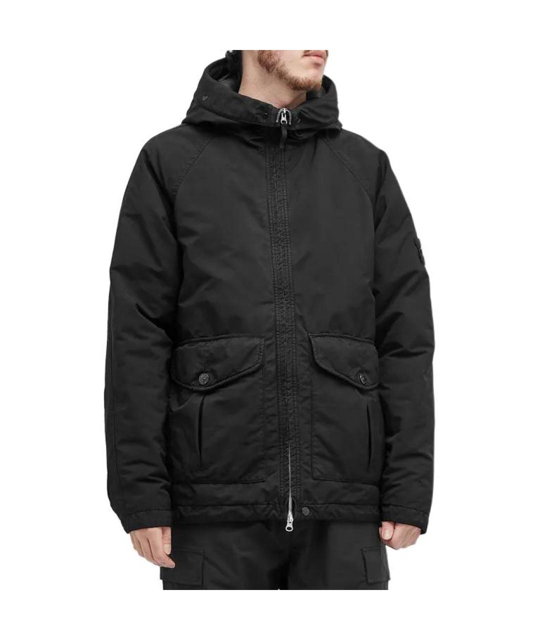 STONE ISLAND Черный пуховик, фото 4