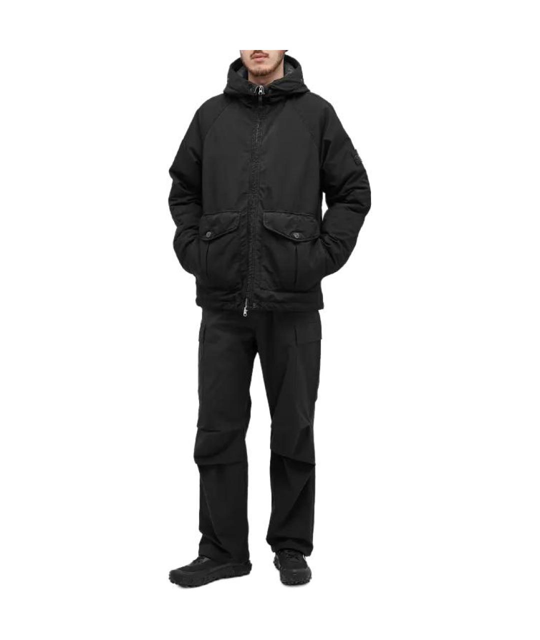 STONE ISLAND Черный пуховик, фото 2