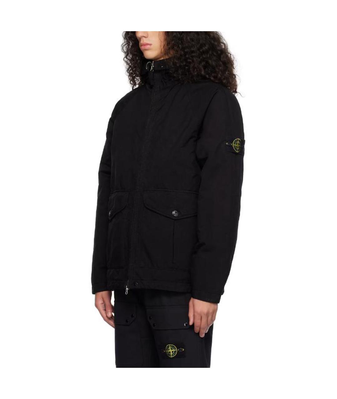 STONE ISLAND Черный пуховик, фото 5