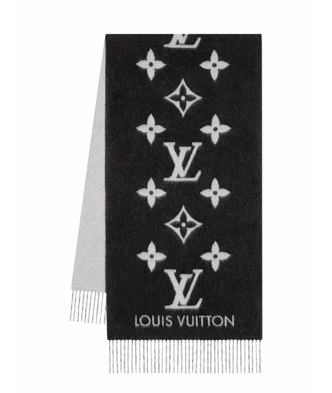 LOUIS VUITTON Черный шарф, фото 1