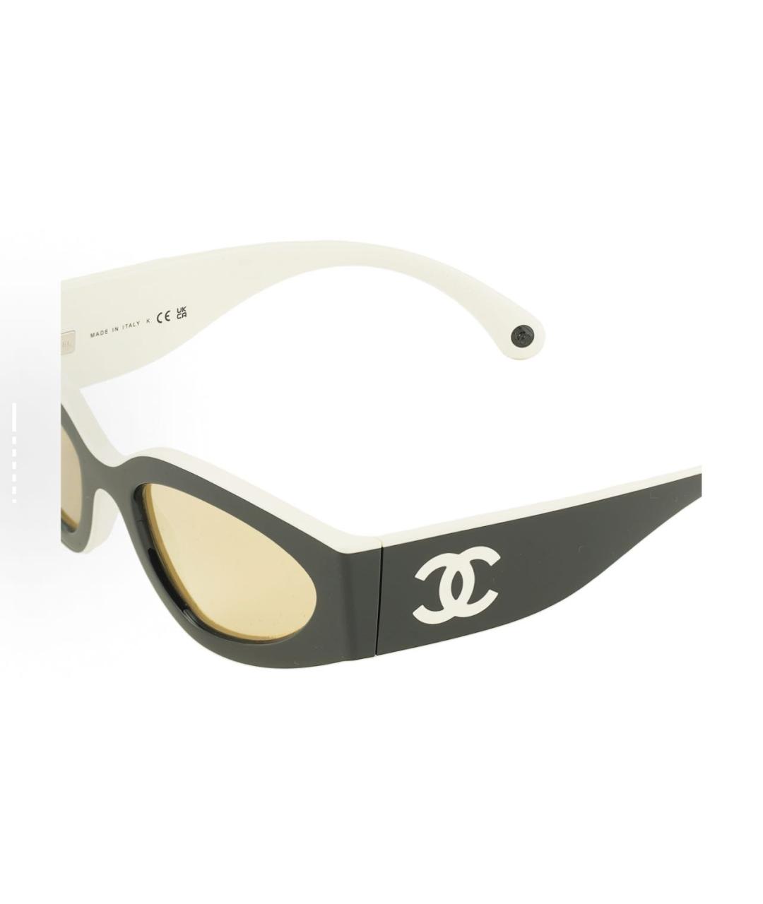 CHANEL Черные пластиковые солнцезащитные очки, фото 4