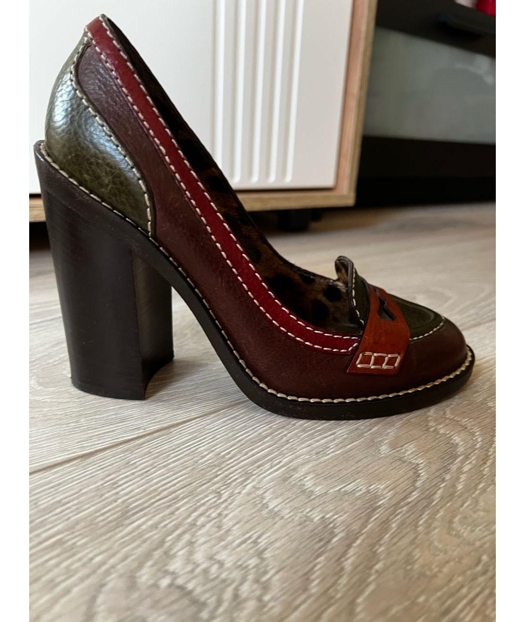 DOLCE&GABBANA Коричневые кожаные туфли, фото 7