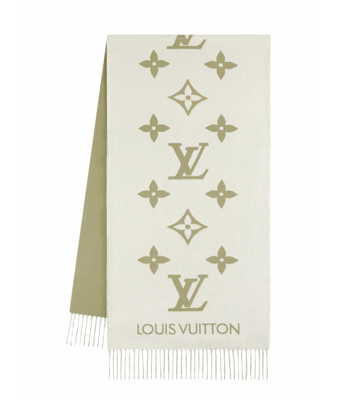 LOUIS VUITTON Хаки шарф, фото 1
