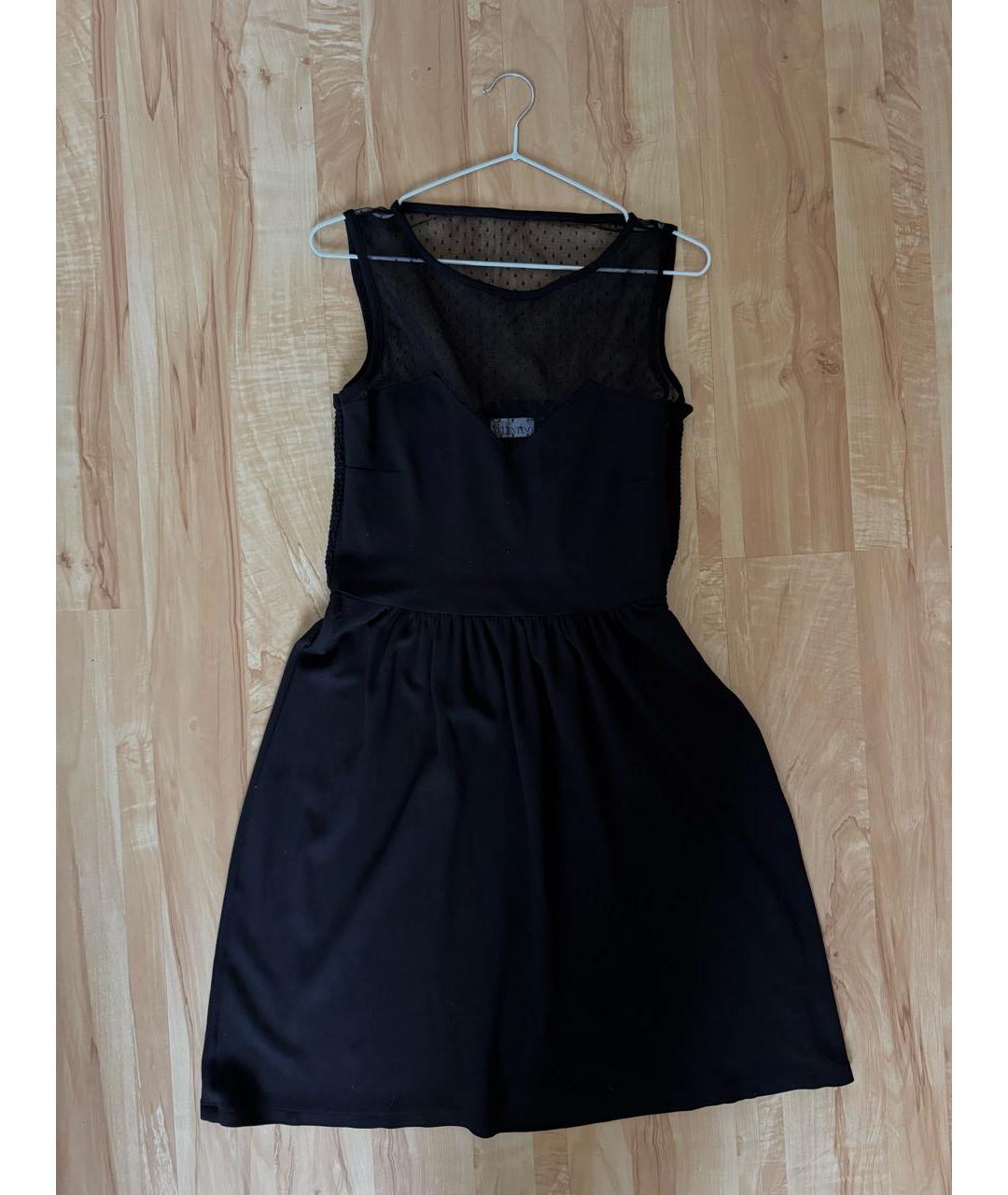 RED VALENTINO Черное вискозное коктейльное платье, фото 9