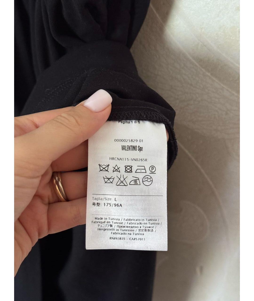 RED VALENTINO Черное вискозное коктейльное платье, фото 5