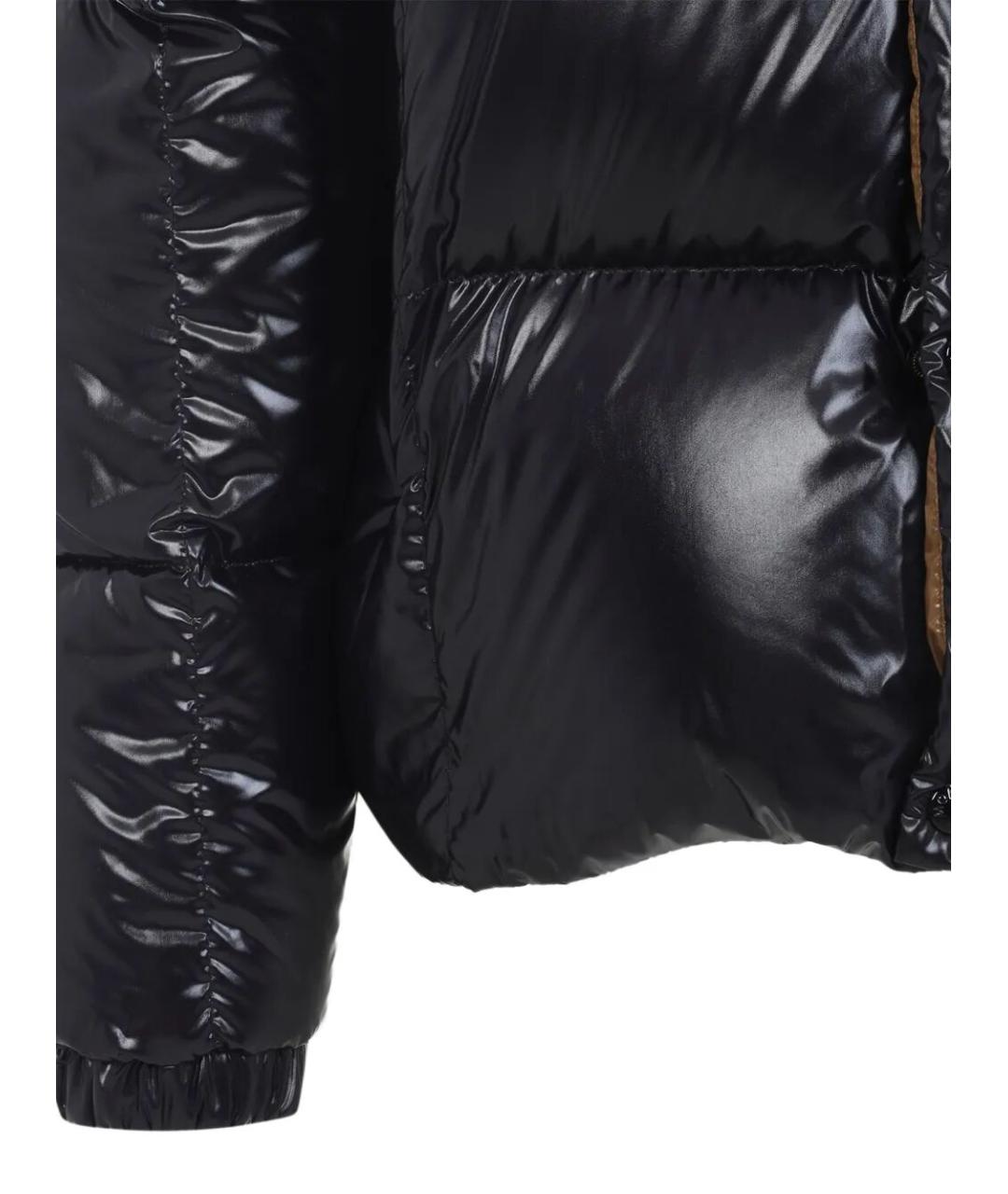 MONCLER Черный полиамидовый пуховик, фото 3