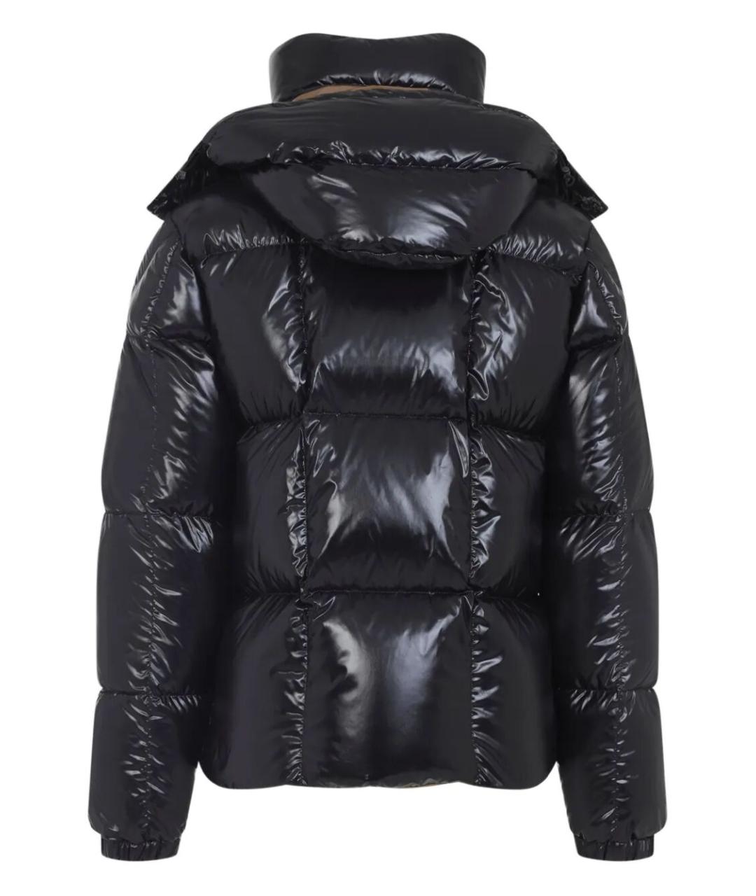 MONCLER Черный полиамидовый пуховик, фото 2