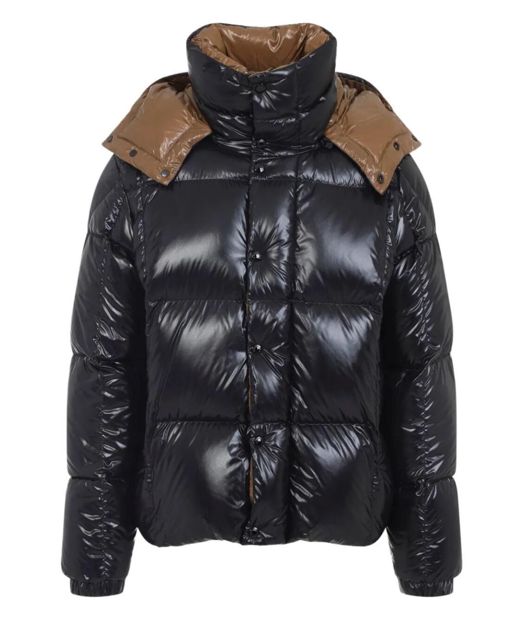MONCLER Черный полиамидовый пуховик, фото 1