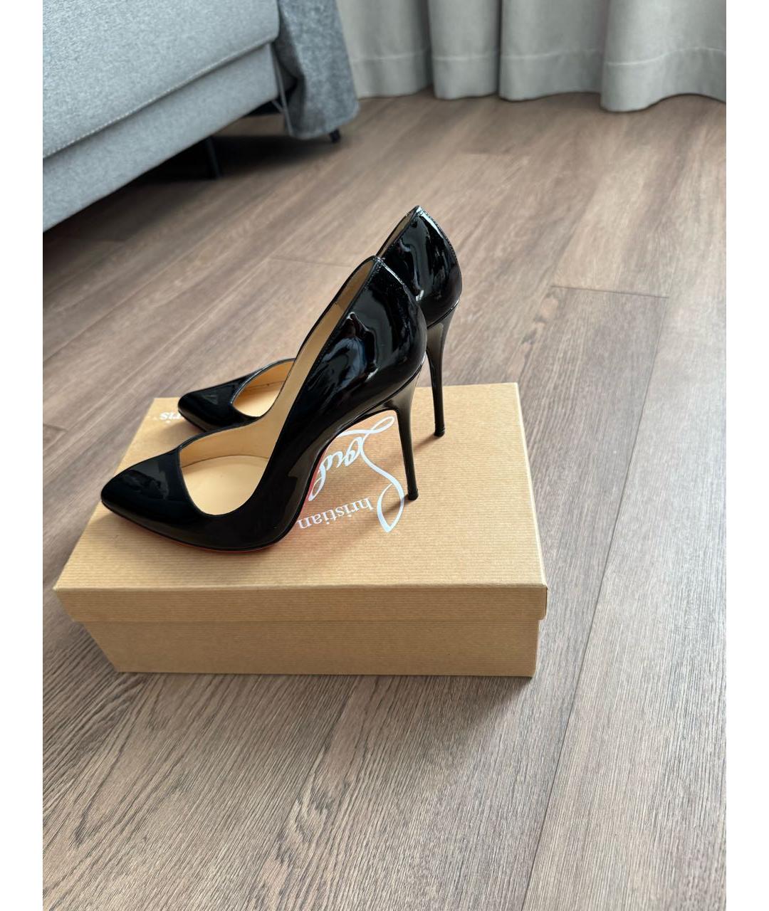CHRISTIAN LOUBOUTIN Черные кожаные туфли, фото 8