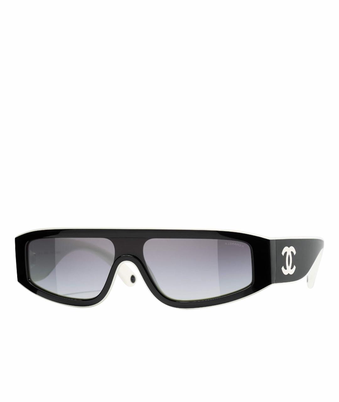 CHANEL Черные пластиковые солнцезащитные очки, фото 1