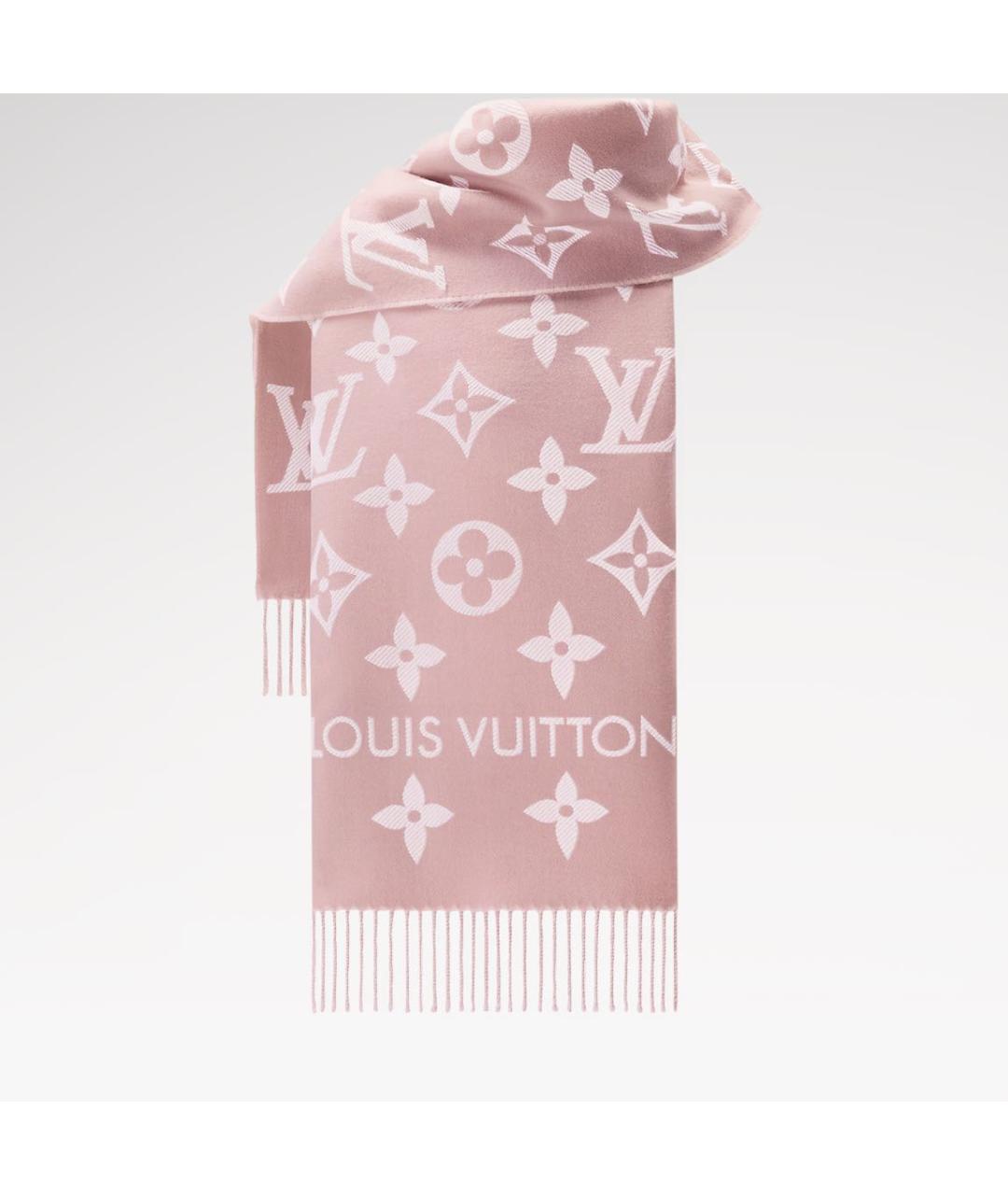 LOUIS VUITTON Розовый шарф, фото 3